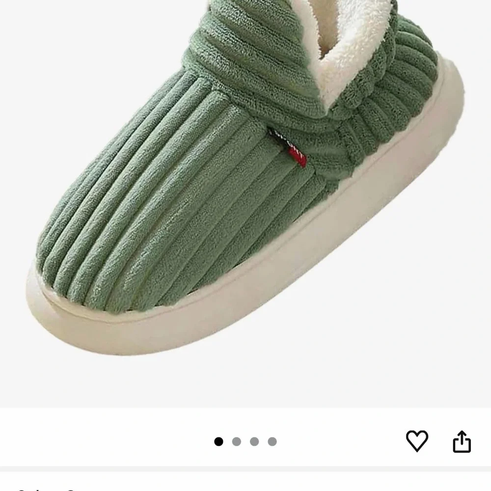 Comfy Green Kids Slippers
